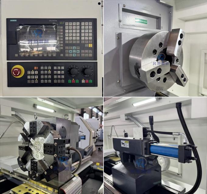 380V Ck6163 105mm スピンドル・ボールの水平自動 CNC ターンマシン 1