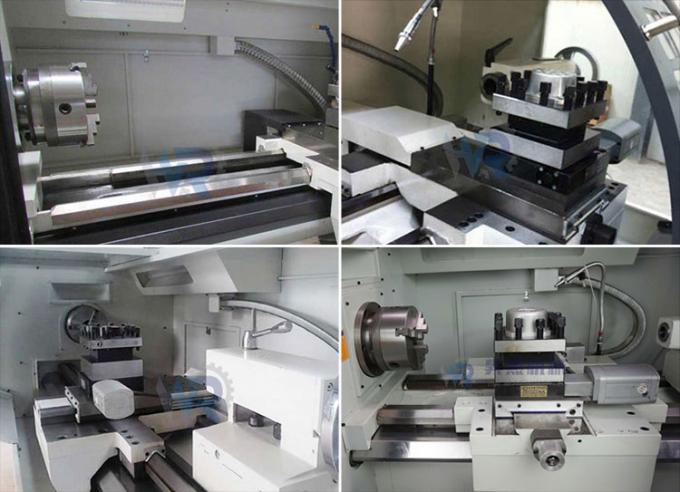 Ck6150-1000 フラットベッド Cncラートンマシン 4 ステーションターレット 1