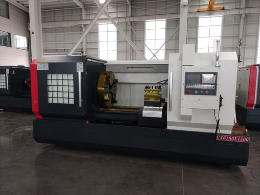 Ck6180 Cnc Lathe Machine 4 Station Turret Optional Chip Conveyor